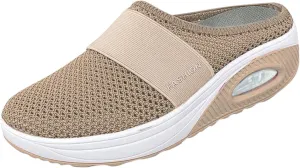 Women's Orthopedic Mules Sneakers Slip On Soft Cushion Nursing Shoes Arch Support Slippers Breathable Mesh Shoes
