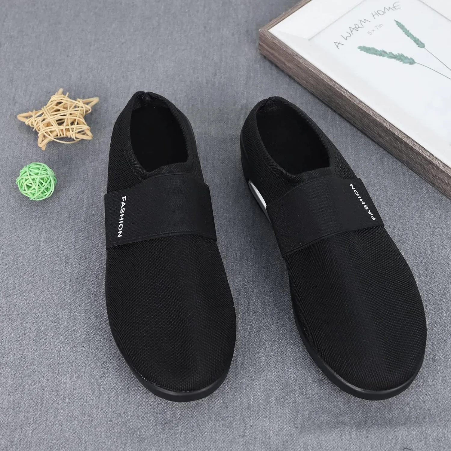 Women's Orthopedic Mules Sneakers Slip On Soft Cushion Nursing Shoes Arch Support Slippers Breathable Mesh Shoes
