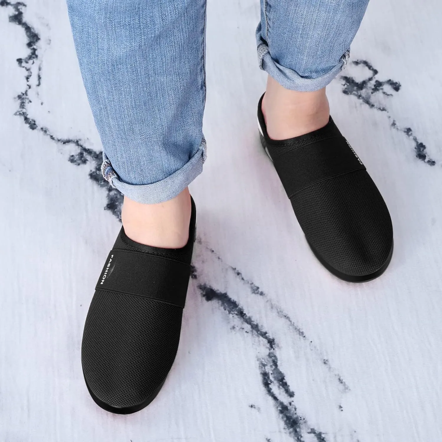 Women's Orthopedic Mules Sneakers Slip On Soft Cushion Nursing Shoes Arch Support Slippers Breathable Mesh Shoes