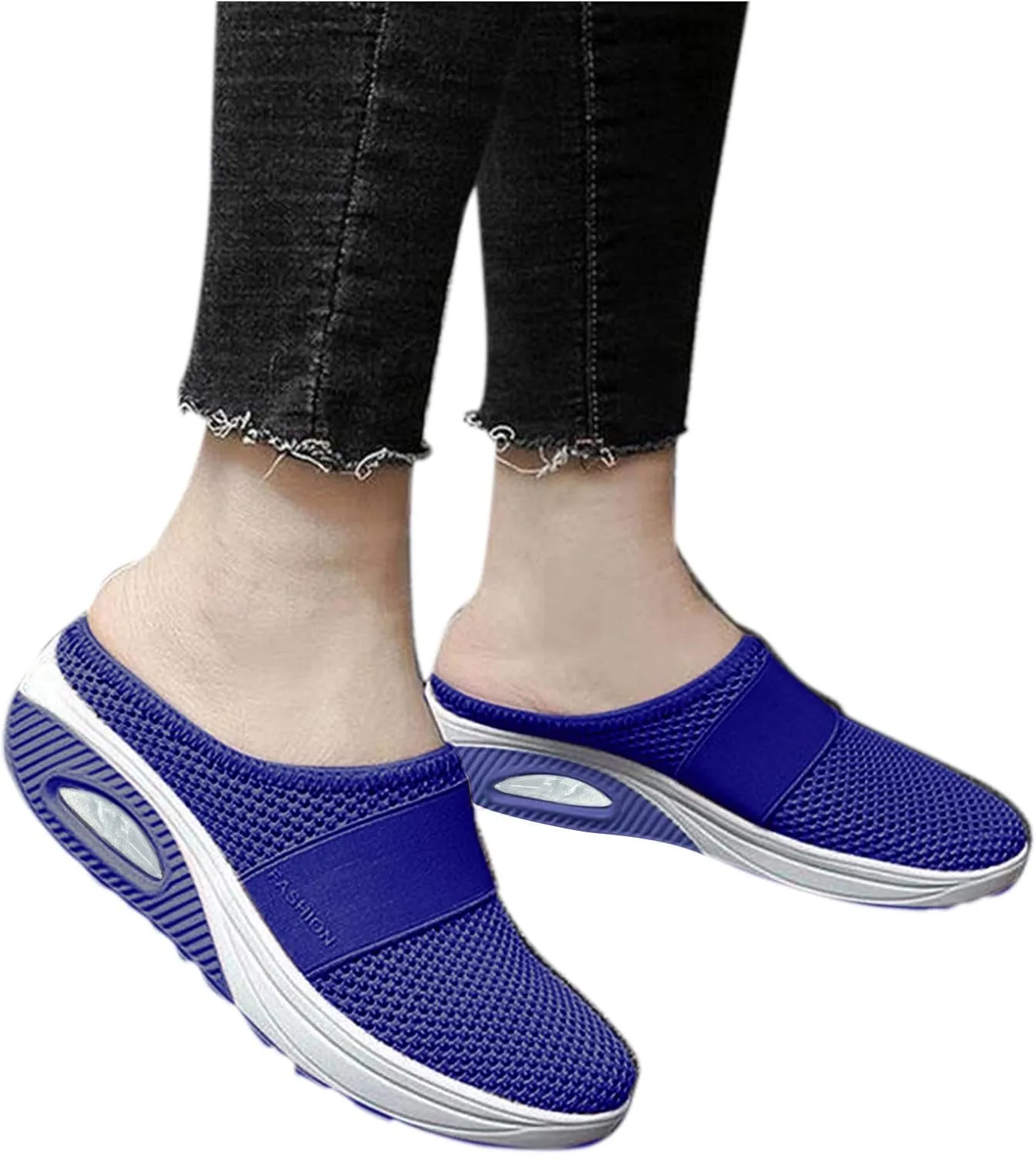 Women's Orthopedic Mules Sneakers Slip On Soft Cushion Nursing Shoes Arch Support Slippers Breathable Mesh Shoes