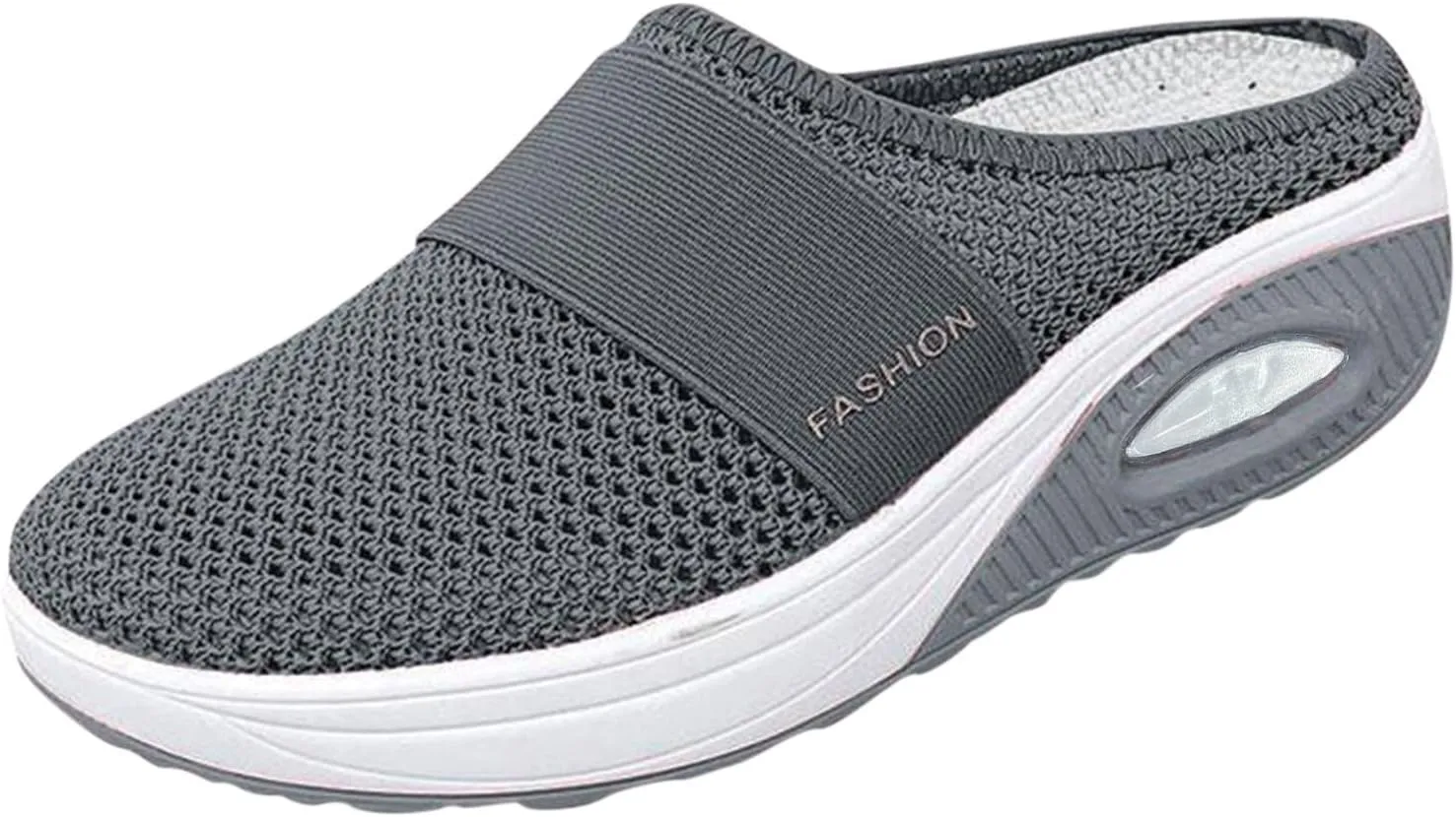 Women's Orthopedic Mules Sneakers Slip On Soft Cushion Nursing Shoes Arch Support Slippers Breathable Mesh Shoes
