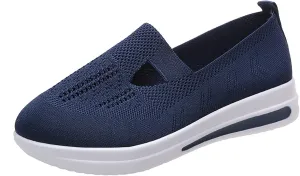 Women's Orthopedic Sneakers Working Nurse Shoes Breathable Soft Shoes Slip-On Arch Support Shoes Stretch Platform Sneakers