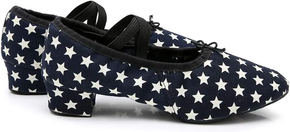 YKXLM Women's Jazz Dance Shoes Leather Professional Ballroom Salsa Practice Performance Dance Shoes,Model JS359